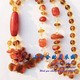 Lily 琉璃黄珠珠搭配珊瑚小咕咚项链