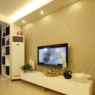 欧式植绒面 条纹 客厅 卧室床头 电视墙墙纸 背景墙壁纸 T308
