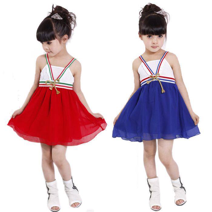 儿童裙子,小板牙 11年夏 <em>女童牛仔背心裙</em> 红格