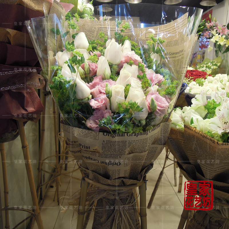上海鲜花速递同城 19朵香槟玫瑰花 生日爱情祝福友情鲜花 订鲜花