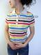 宝姿ports 彩色条纹通勤针织短袖