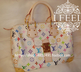 正品品质！ LV彩 33彩 白彩 SPEEDY 30！M92643 实物拍照！