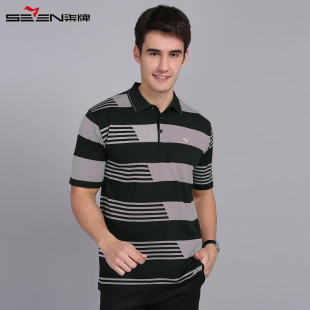 【天天特价】柒牌男装正品短袖t恤 新款商务中