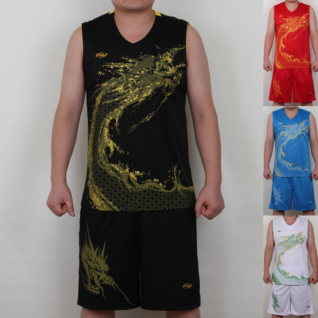 【不流行不行】霸气龙纹男装 宽松透气运动装