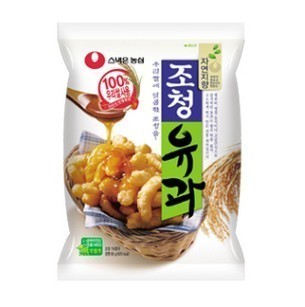  限区包邮韩国进口零食 韩式风味 农心油蜜果膨化 休闲食品点心80g