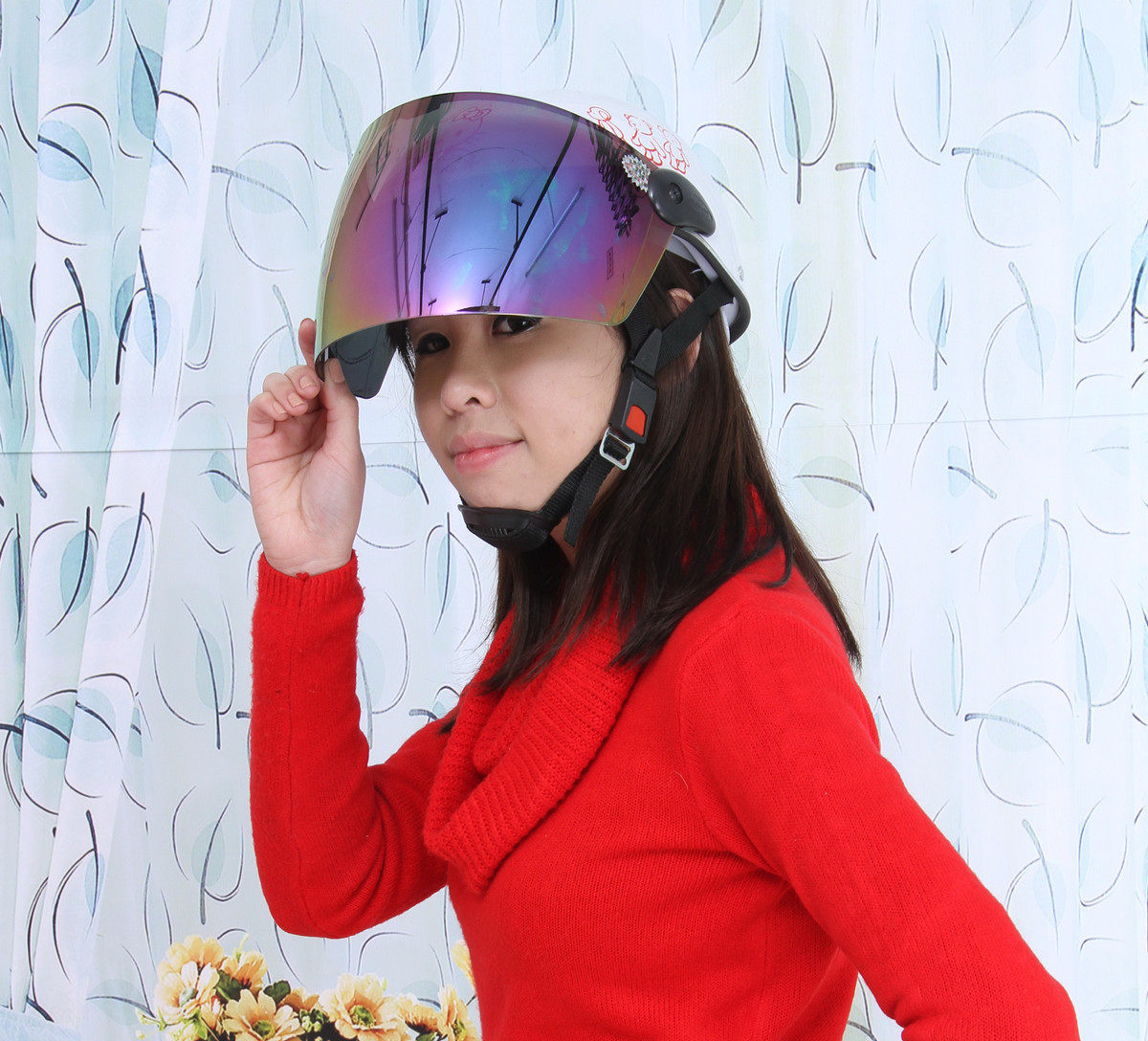包邮防紫外线夏盔<em>哈雷</em>头盔<em>摩托</em>车电动车头盔女