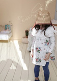 现货 秋款童装韩国 AMBER可爱女童蕾丝大领花裙/儿童裙