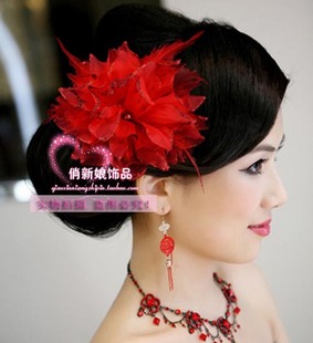  新娘发饰 头饰 结婚礼服 舞台演出 头花 配花 胸花 手腕花 多色
