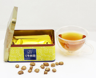  黄金牛蒡茶 精美铁盒装 牛蒡颗粒 助减肥 排毒养颜 降三高 5送1