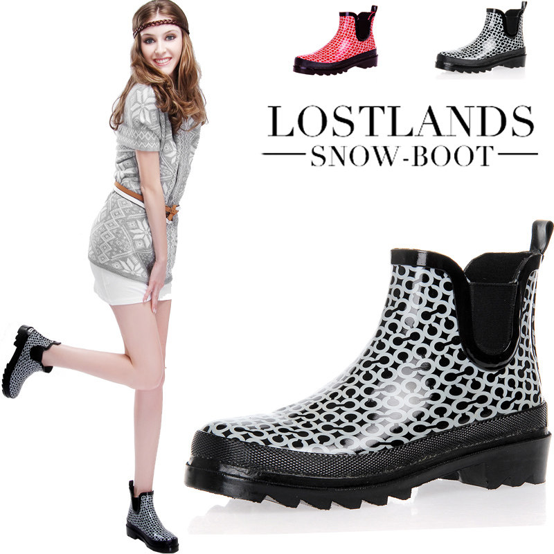 LOSTLANDS 花园鞋！正品女式短筒雨鞋 无筒雨靴 帅气实用2色包邮