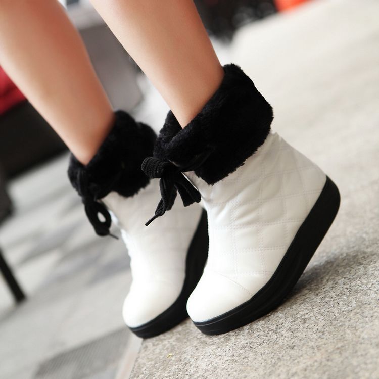 平跟短靴女靴子平底...