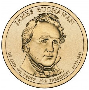 美国总统币 第15任总统 詹姆斯布坎南 一美元纪