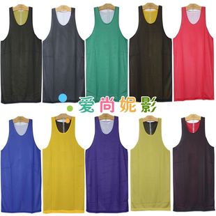 Genuine double-sided basketball basketball clothing vest wearing basketball clothes training suit vest competition suits on both sides mid layers