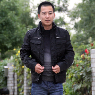  JackJones/杰克琼斯专柜正品 男式黑色立领短款外套夹克21029