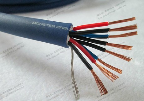 怪兽201汽车音频信号线 喇叭线 8芯加锡纸屏蔽