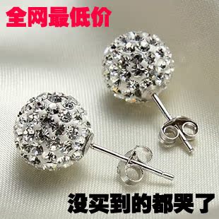  银耳钉女 纯银 正品 韩国925纯银 钻耳钉 可爱耳饰品 防过敏包邮