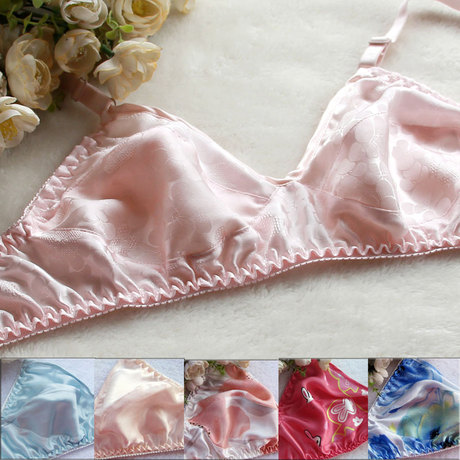 全民疯抢 双面<em>真丝文胸</em>无钢圈海绵文胸<em>薄款</em>女