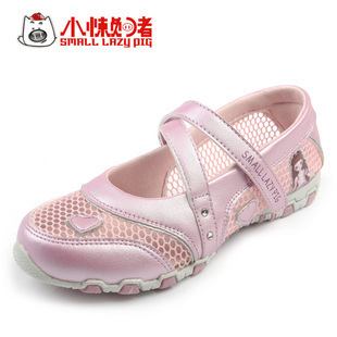  夏季热卖千双 小懒猪童鞋女童单鞋公主鞋凉鞋缕空单鞋小中大童