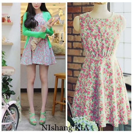 小个子矮女生<em>连衣裙</em>夏 配<em>牛仔</em>外套的<em>无袖连衣</em>