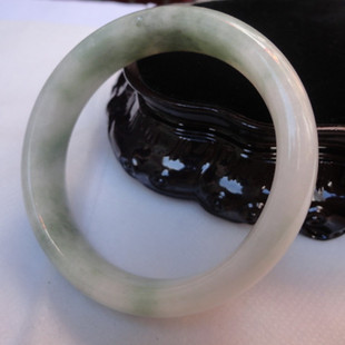  特价包邮 正品无裂痕翡翠手镯A货 冰糯种翠玉镯 冰地飘花假一陪十