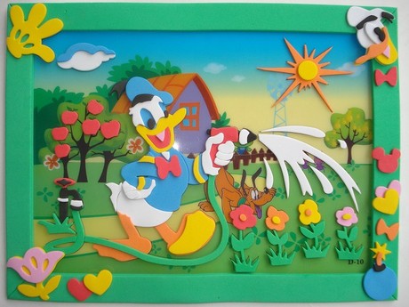 EVA相框立体贴画框 儿童 美 劳diy手工制作  米奇 