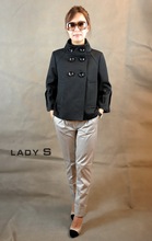 Lady S欧美风大码女装 新款 <span class=H>冬装</span> 大码毛呢外套 厚 胖MM OL必备