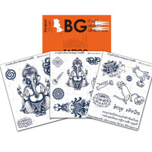 BG纹身贴/bodygraphics曼谷/象鼻神/佛手/蛇/图腾/莲花 纹身贴纸