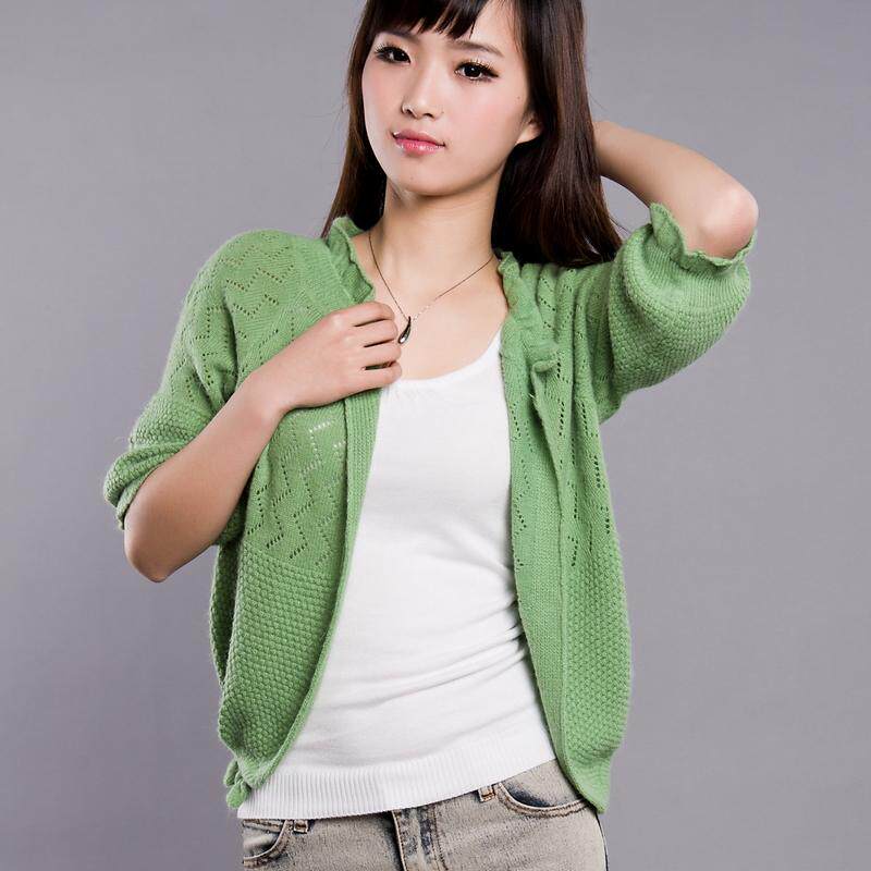 2件包邮 春装新款2012女装荷叶边勾花镂空开<span class=H>衫</span><span class=H>针织</span><span class=H>衫</span>外套 防晒衣