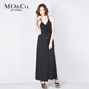MO&amp;Co.摩安珂 夏装 女装 M112SKT19 欧美风吊带连衣裙