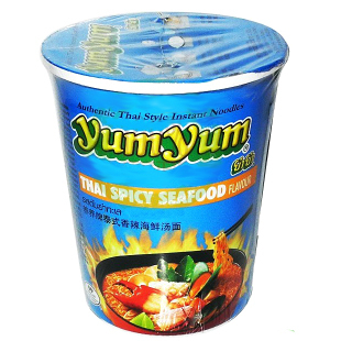  泰国进口 养养牌 泰式香辣海鲜汤面 杯装方便面70g 广东满百包邮