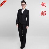 细条纹女职业套装 条纹女工装 女条纹职业装/套装/工装 包邮