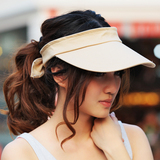 Olney 户外防晒帽子女夏天遮阳帽防紫外线韩版空顶帽大沿帽太阳帽