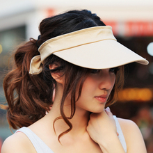 Olney 户外防晒帽子女夏天遮阳帽防紫外线韩版空顶帽大沿帽太阳帽