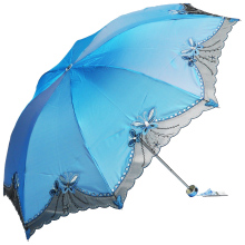 天堂伞正品专卖2011款防紫外线遮阳伞三折钢骨晴雨伞雨伞折叠包邮