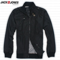JACK JONES 2010春季小肩章立领时尚格子里布夹克外套－黑色