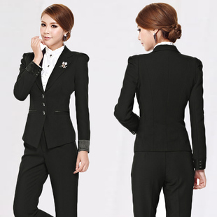  促销 秋冬OL正装 职业装 女装 韩版西装M67时尚工装显瘦 女裤套装