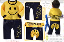 TOLO H2003 宝宝服饰 笑脸全棉哈衣 婴儿连体衣 秋季爬衣