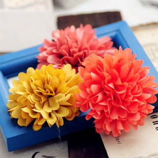  07185 名朵饰品 康乃馨发圈发绳头花 雪纺头饰结婚发饰韩版韩国