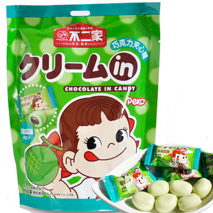  不二家棒棒糖 不二家糖果 哈密瓜味  好吃的零食 礼品糖果 120g