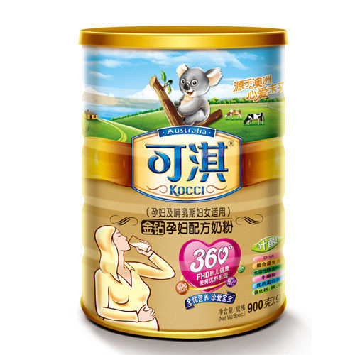 中澳合资 可淇金钻360系列 孕妇配方900G牛奶粉:买五送一