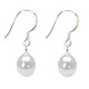 白色淡水珍珠耳环 正品