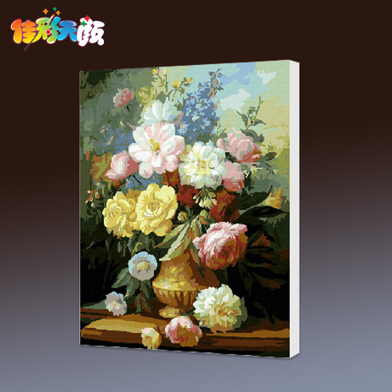 佳彩天颜 精品diy数字油画 客厅风景花卉情侣手绘装饰画 佳彩系列
