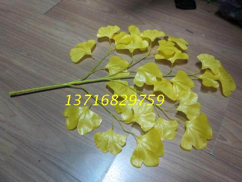 仿真银杏叶 黄色树叶 榕树叶 仿真叶子 假树叶造型树叶仿真树叶