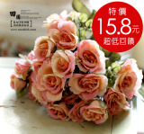 8折!芮诗凯诗 玛利亚玫瑰 欧式田园 装饰花套装 仿真花