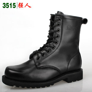  3515强人正品 高腰军靴J02橡胶底全牛皮 男款军鞋 户外靴子牛皮鞋
