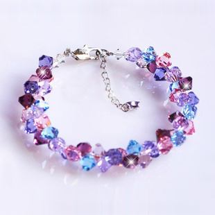  好运来紫水晶水晶手链 女 饰品 生日礼品 手镯情人节 包邮