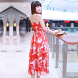 新款春装夏装潮流女装吊带裙衣服夏季女裙子打底连衣裙韩版中长裙