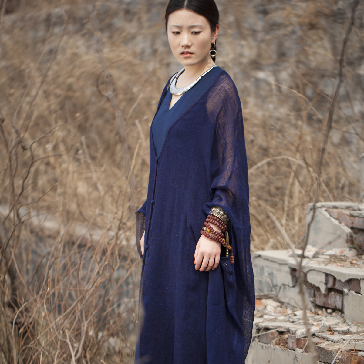 Cotton and hemp Robe Cape Smock Spring and summer literature Buddhist mood San Mao On the road Original Independent designin the Women's clothing/Boutique , Windbreaker category - from Buy2taobao.com to provide professional Taobao agent buy service