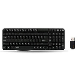 【淘满意】Rapoo/雷柏 E1050 2.4G USB 雷柏 无线键盘 包邮