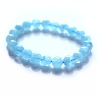  亲宝水晶 天然巴西正品 海蓝宝石 手链 女正品手链 9MM 限量特价